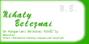 mihaly beleznai business card